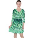 Green Disintegrate Ruffle Dress View1