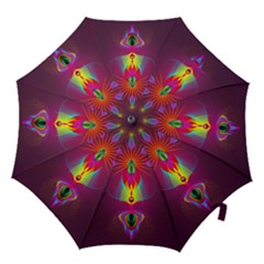 Abstract Bright Colorful Background Hook Handle Umbrellas (large) by Nexatart