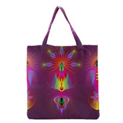 Abstract Bright Colorful Background Grocery Tote Bag by Nexatart