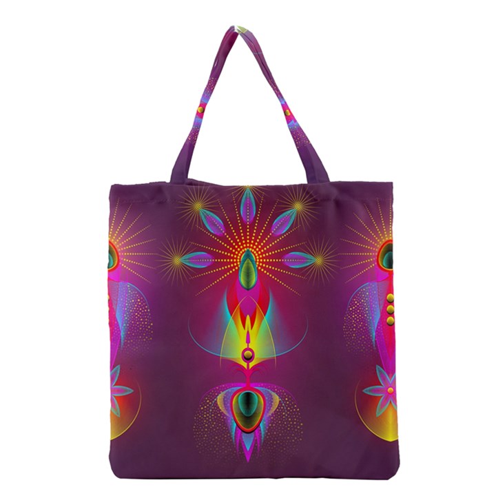 Abstract Bright Colorful Background Grocery Tote Bag