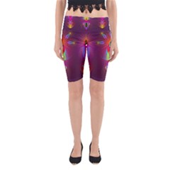 Abstract Bright Colorful Background Yoga Cropped Leggings by Nexatart