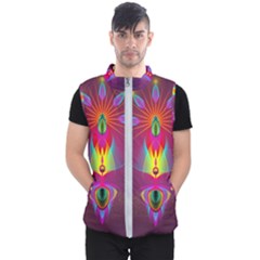 Abstract Bright Colorful Background Men s Puffer Vest