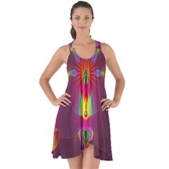 Abstract Bright Colorful Background Show Some Back Chiffon Dress by Nexatart