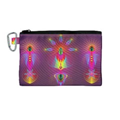 Abstract Bright Colorful Background Canvas Cosmetic Bag (medium)