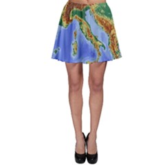 Italy Alpine Alpine Region Map Skater Skirt by Nexatart