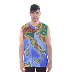 Italy Alpine Alpine Region Map Men s Basketball Tank Top by Nexatart