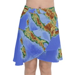 Italy Alpine Alpine Region Map Chiffon Wrap by Nexatart