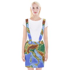 Italy Alpine Alpine Region Map Braces Suspender Skirt by Nexatart