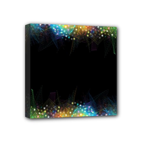 Frame Border Feathery Blurs Design Mini Canvas 4  X 4  by Nexatart