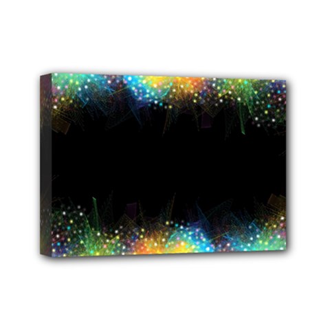 Frame Border Feathery Blurs Design Mini Canvas 7  X 5  by Nexatart