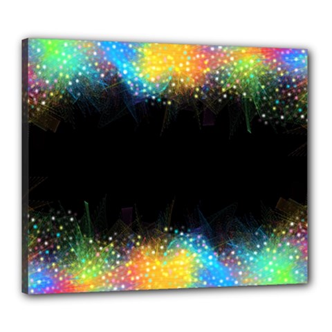 Frame Border Feathery Blurs Design Canvas 24  X 20  by Nexatart