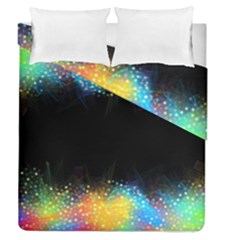 Frame Border Feathery Blurs Design Duvet Cover Double Side (queen Size) by Nexatart