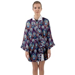 Seamless Pattern Pattern Long Sleeve Kimono Robe by Nexatart