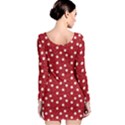 Floral Dots Red Long Sleeve Bodycon Dress View2