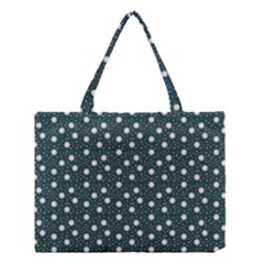 Floral Dots Teal Medium Tote Bag by snowwhitegirl