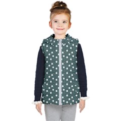 Floral Dots Teal Kid s Puffer Vest