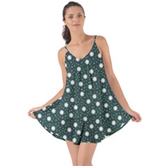 Floral Dots Teal Love The Sun Cover Up by snowwhitegirl