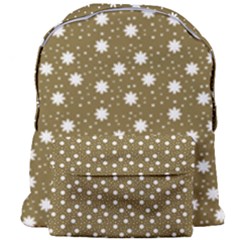 Floral Dots Brown Giant Full Print Backpack by snowwhitegirl