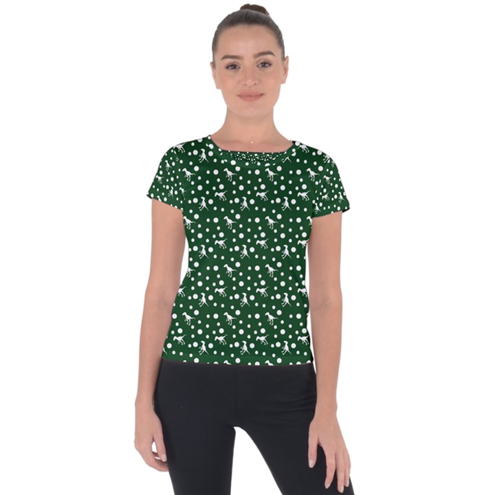 Dinosaurs Green Short Sleeve Sports Top 