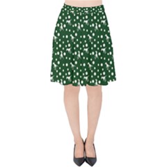 Dinosaurs Green Velvet High Waist Skirt