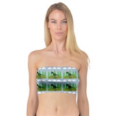 Dino In The Mountains Blue Bandeau Top by snowwhitegirl