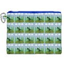 Dino In The Mountains Blue Canvas Cosmetic Bag (XXL) View1