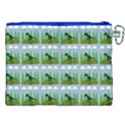 Dino In The Mountains Blue Canvas Cosmetic Bag (XXL) View2