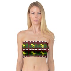 Dino In The Mountains Red Bandeau Top by snowwhitegirl