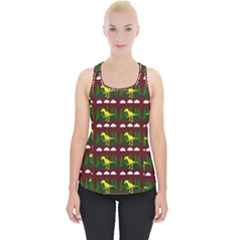 Dino In The Mountains Red Piece Up Tank Top by snowwhitegirl