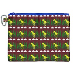 Dino In The Mountains Red Canvas Cosmetic Bag (xxl) by snowwhitegirl