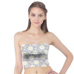 Daisy Dots Grey Tube Top by snowwhitegirl