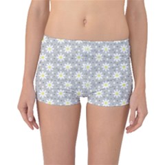 Daisy Dots Grey Boyleg Bikini Bottoms by snowwhitegirl