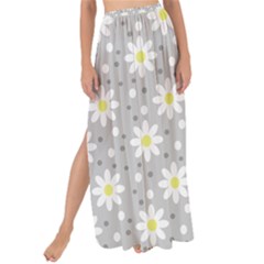 Daisy Dots Grey Maxi Chiffon Tie-up Sarong