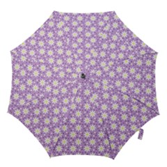 Daisy Dots Lilac Hook Handle Umbrellas (large) by snowwhitegirl