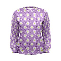 Daisy Dots Lilac Women s Sweatshirt by snowwhitegirl