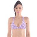 Daisy Dots Lilac Plunge Bikini Top View1