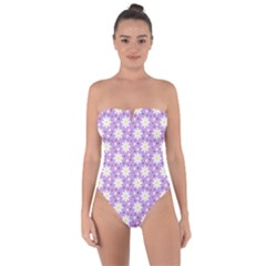 Daisy Dots Lilac Tie Back One Piece Swimsuit