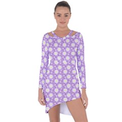 Daisy Dots Lilac Asymmetric Cut-out Shift Dress by snowwhitegirl