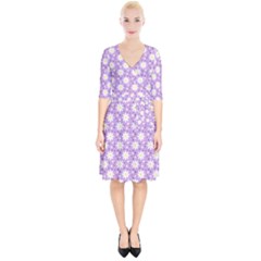 Daisy Dots Lilac Wrap Up Cocktail Dress by snowwhitegirl