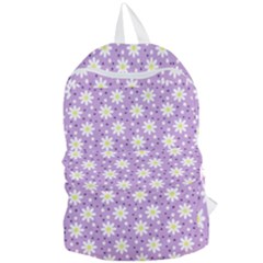 Daisy Dots Lilac Foldable Lightweight Backpack