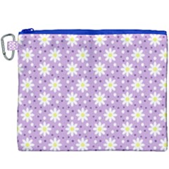 Daisy Dots Lilac Canvas Cosmetic Bag (xxxl) by snowwhitegirl