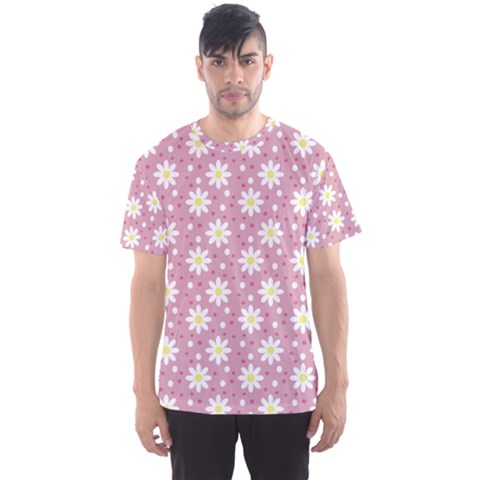 Daisy Dots Pink Men s Sports Mesh Tee by snowwhitegirl