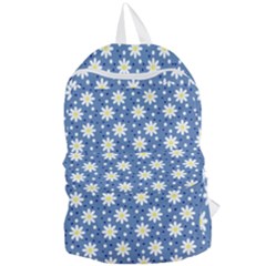 Daisy Dots Blue Foldable Lightweight Backpack