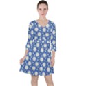 Daisy Dots Blue Ruffle Dress View1