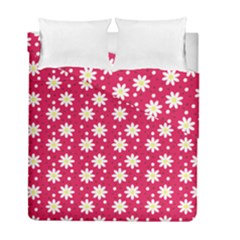 Daisy Dots Light Red Duvet Cover Double Side (full/ Double Size) by snowwhitegirl