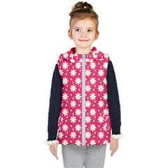 Daisy Dots Light Red Kid s Puffer Vest