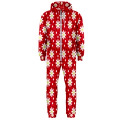 Daisy Dots Red Hooded Jumpsuit (men)  by snowwhitegirl