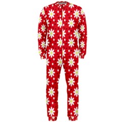 Daisy Dots Red Onepiece Jumpsuit (men)  by snowwhitegirl