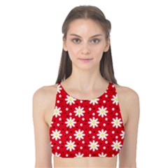 Daisy Dots Red Tank Bikini Top by snowwhitegirl