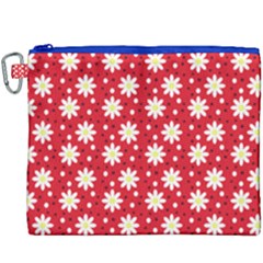 Daisy Dots Red Canvas Cosmetic Bag (xxxl)